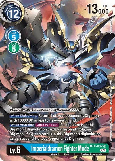 Imperialdramon Fighter Mode (Alternate Art) BT8-032 SR (New Awakening)