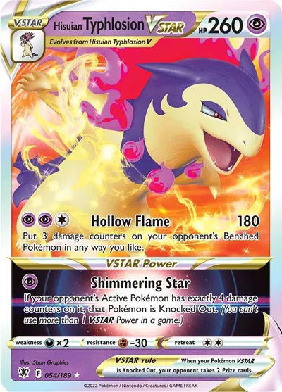 Hisuian Typhlosion VSTAR 054/189 · Holofoil (Astral Radiance)