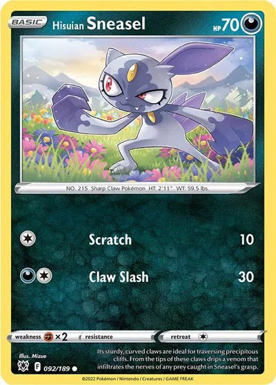 Hisuian Sneasel 092/189 · Normal (Astral Radiance)