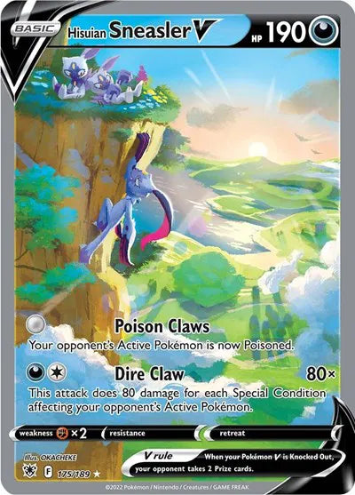 Hisuian Sneasler V (Alternate Full Art) 175/189 (Astral Radiance) — PSA 10