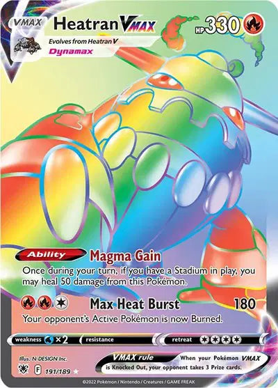 Pokémon Heatran VMAX (Secret) 191/189