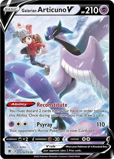 Galarian Articuno V Astral Radiance Trainer Gallery TG16/TG30