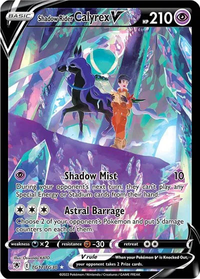 Shadow Rider Calyrex V TG17/TG30 · Holofoil (Astral Radiance Trainer Gallery)