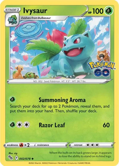 Ivysaur 002/078 · Reverse Holofoil (Pokemon Go)