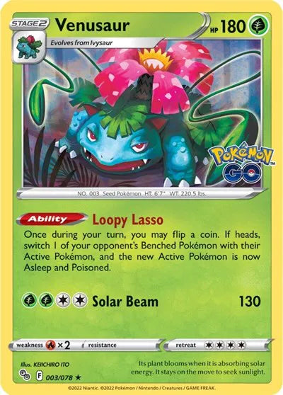 Venusaur 003/078 · Holofoil (Pokemon Go)