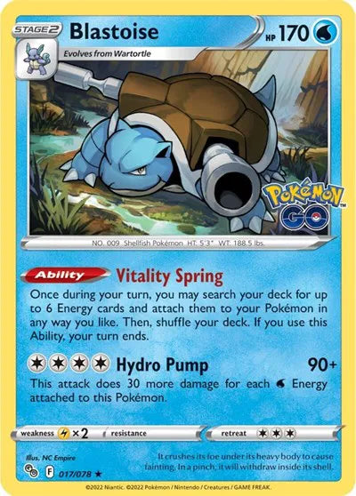 Blastoise 017/078 · Holofoil (Pokemon Go)