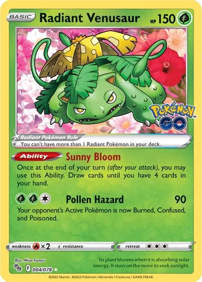 Radiant Venusaur 004/078 (Pokemon Go)