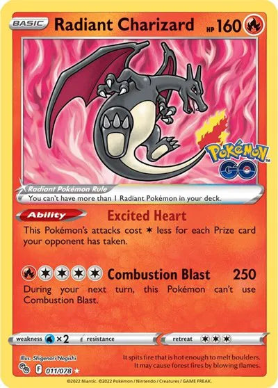 Radiant Charizard 011/078 (Pokemon Go)