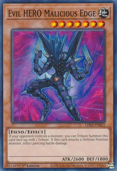 Evil HERO Malicious Edge LDS3-EN022 (Legendary Duelists: Season 3)