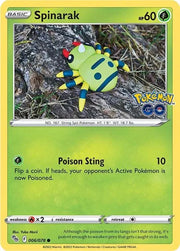 Spinarak 006/078 · Reverse Holofoil (Pokemon Go)