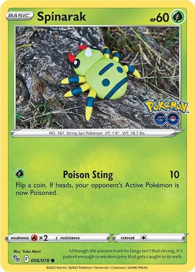 Spinarak 006/078 · Reverse Holofoil (Pokemon Go)