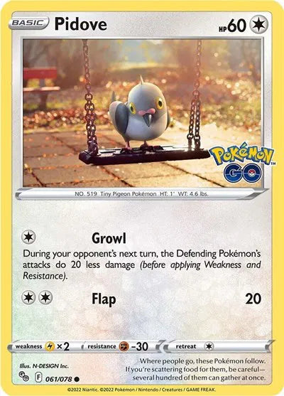 Pidove 061/078 · Normal (Pokemon Go)