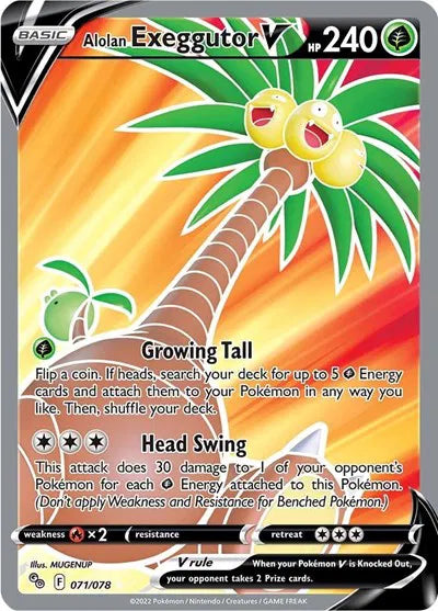 Alolan Exeggutor V (Full Art) 071/078 (Pokemon Go)