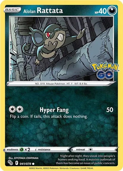 Alolan Rattata 041/078 Reverse Holo (Pokemon Go)