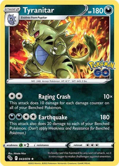 Tyranitar 043/078 · Holofoil (Pokemon Go)
