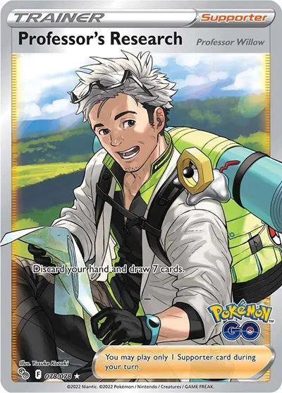 Professor's Research (Full Art) 078/078 · Holofoil (Pokemon Go)