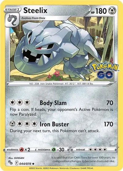Steelix 044/078 · Reverse Holofoil (Pokemon Go)