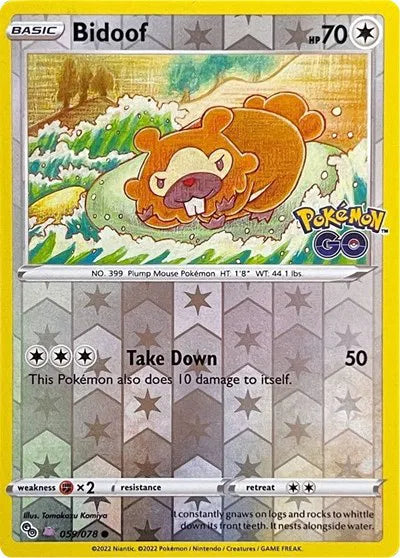 Bidoof (Peelable Ditto) 059/078 (Pokemon Go)