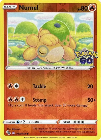 Numel (Peelable Ditto) Pokemon Go Common 013/078