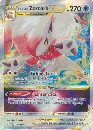 Hisuian Zoroark VSTAR 147/196 · Holofoil (Lost Origin)