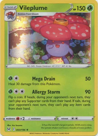 Vileplume 003/196 · Holofoil (Lost Origin)