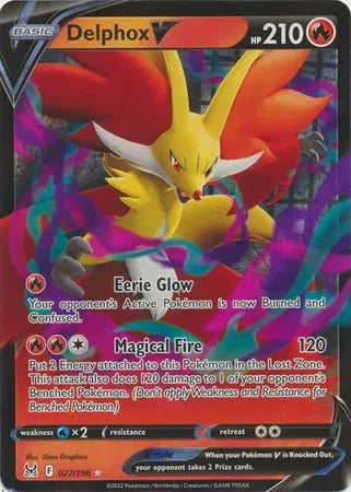 Delphox V Lost Origin Ultra Rare 027/196