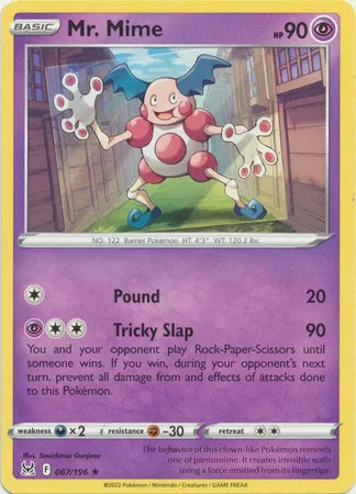 Mr. Mime 067/196 · Normal (Lost Origin)