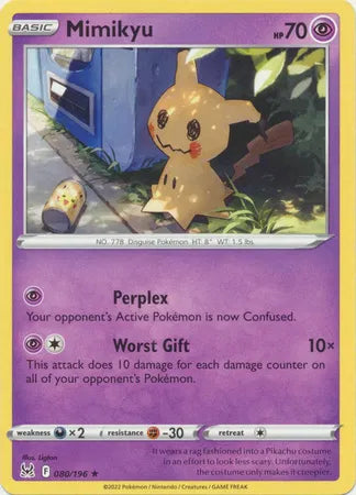 Mimikyu 080/196 · Reverse Holofoil (Lost Origin)