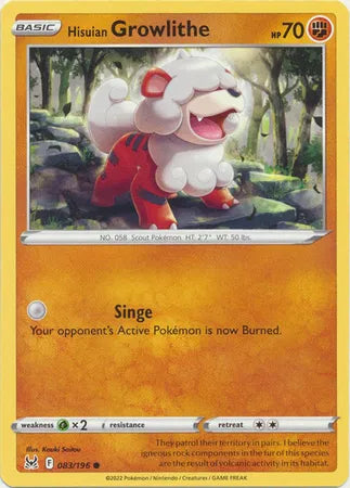 Hisuian Growlithe 083/196 · Normal (Lost Origin)