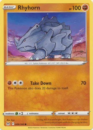 Rhyhorn 089/196 · Normal (Lost Origin)
