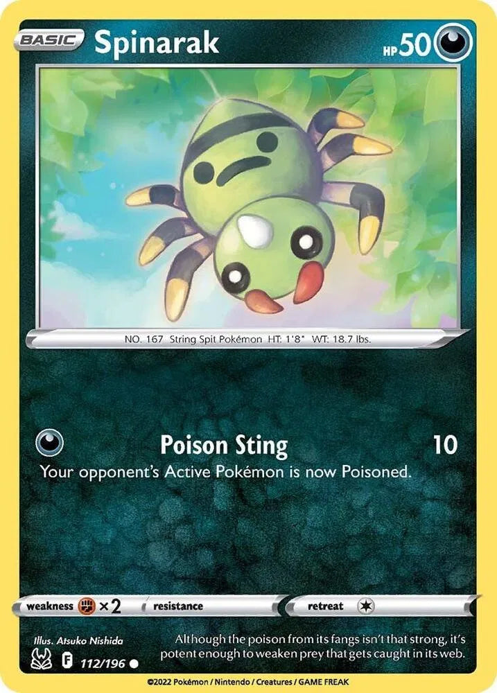 Spinarak 112/196 · Normal (Lost Origin)