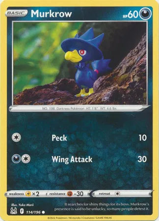 Murkrow 114/196 · Normal (Lost Origin)