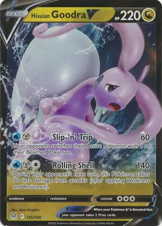 Hisuian Goodra V 135/196 · Holofoil (Lost Origin)