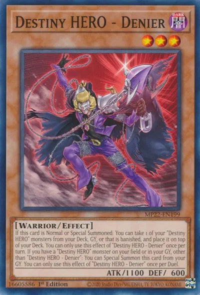 Destiny HERO - Denier MP22-EN199 (2022 Tin of the Pharaoh's Gods)