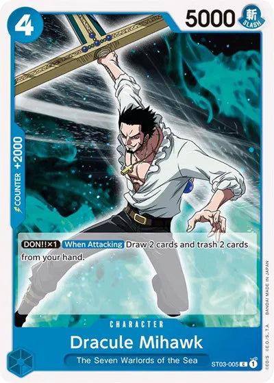 Dracule Mihawk ST03-005 (Starter Deck 3: The Seven Warlords of The Sea)