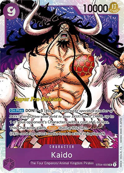 Kaido (003) ST04-003 (Super Pre-Release Starter Deck 4: Animal Kingdom Pirates)