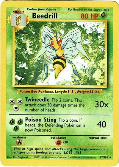 Beedrill 17 (Base Set (Unlimited))