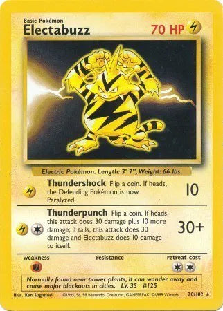Electabuzz 20 (Base Set (Unlimited))