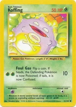 Koffing 51 (Base Set (Unlimited))