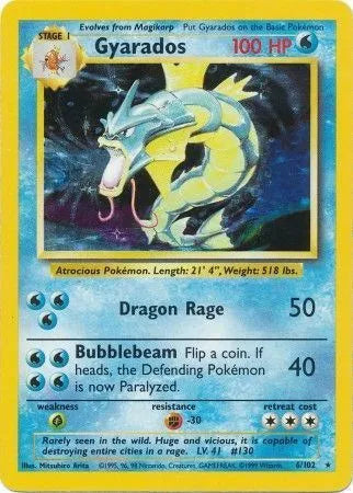 Gyarados 6 (Base Set (Unlimited))