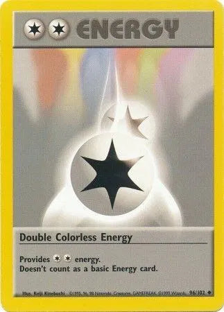 1999 Pokemon Base Set Unlimited Double Colorless Energy