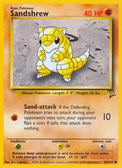 Sandshrew 91 · Normal (Base Set 2)