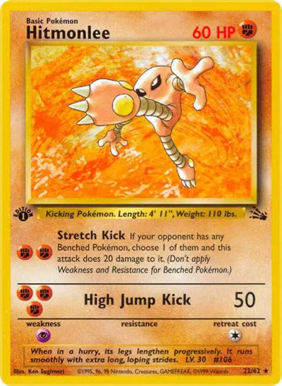 Hitmonlee 22/62 (Fossil) PSA 9