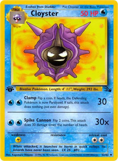 Cloyster 32 · 1st Edition (Fossil)