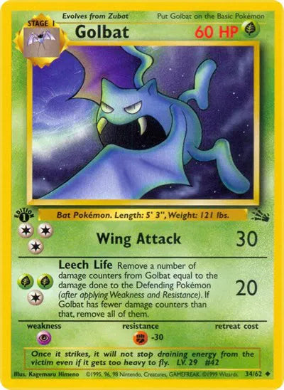 Golbat 34 · 1st Edition (Fossil)