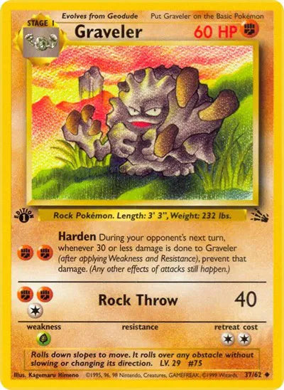 Graveler 37 · 1st Edition (Fossil)