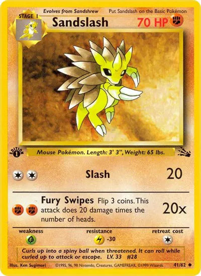 Sandslash 41 · 1st Edition (Fossil)