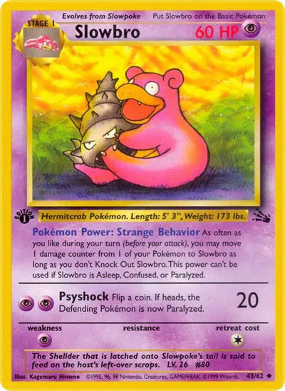 Slowbro 43 · 1st Edition (Fossil)