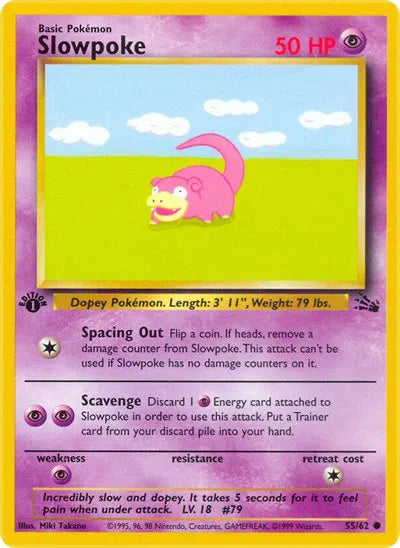 Slowpoke 55 · 1st Edition (Fossil)