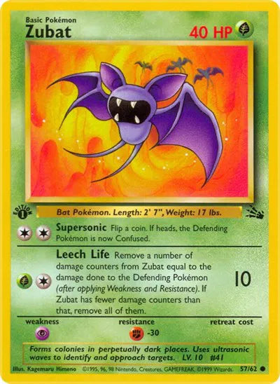 Zubat 57 · 1st Edition (Fossil)